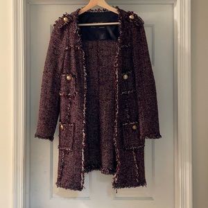 ZARA Multicolor Coat Size M